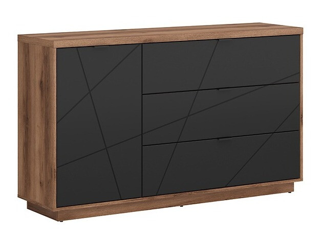 Kumode Fivale 100 (Tumšs delano ozols + Matēts melns)