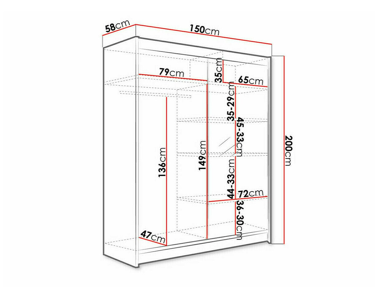 Шкаф Closico 140 (Белый + Artisan дуб)