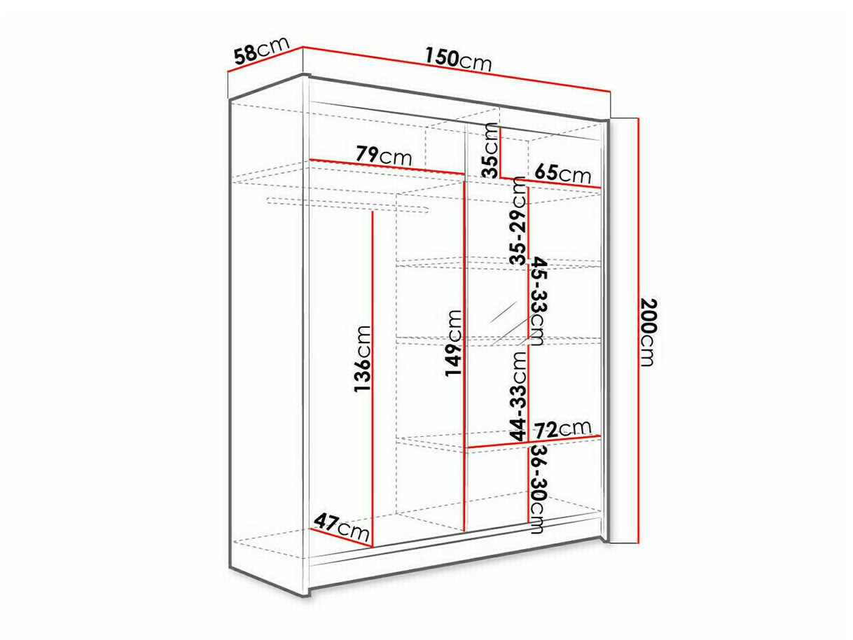 Шкаф Closico 140 (Чёрный + Artisan дуб)