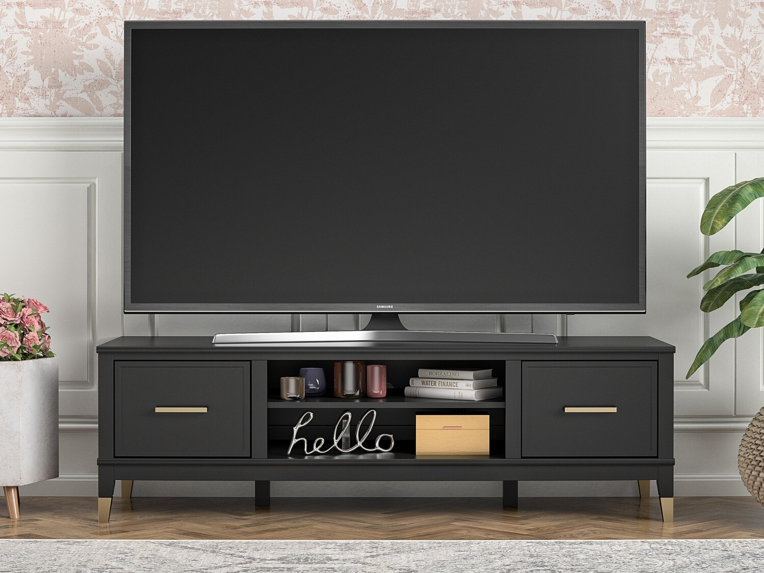 TV galds CosmoLiving by Cosmopolitan Belromu 103 (Melns)