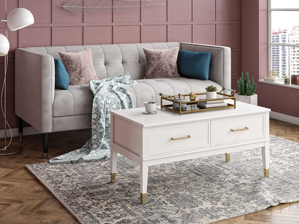 Журнальный столик - трансформер CosmoLiving by Cosmopolitan Belromu 105 (Белый)