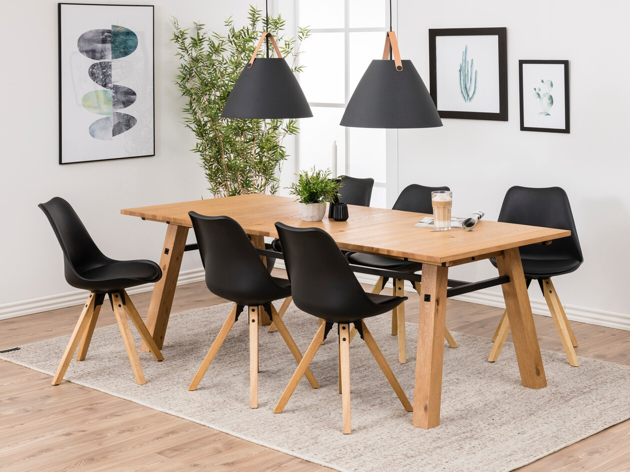 Krēsls Norsica 133 (Melns + Gaišs koks)