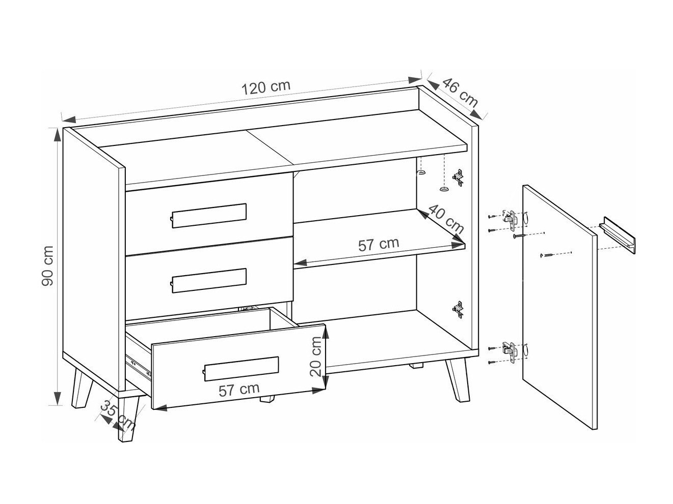 Kомод Oderevu 105