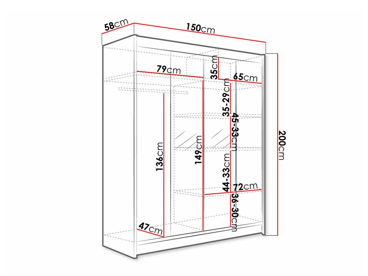 Шкаф Closico 141 (Белый + Artisan дуб)