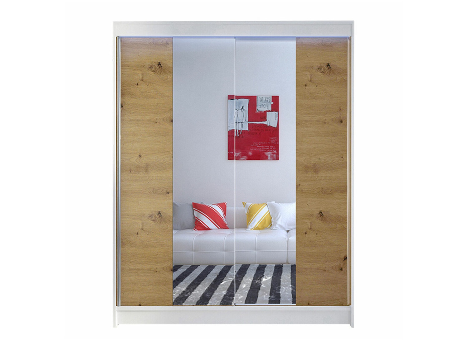 Шкаф Closico 141 (Белый + Artisan дуб)