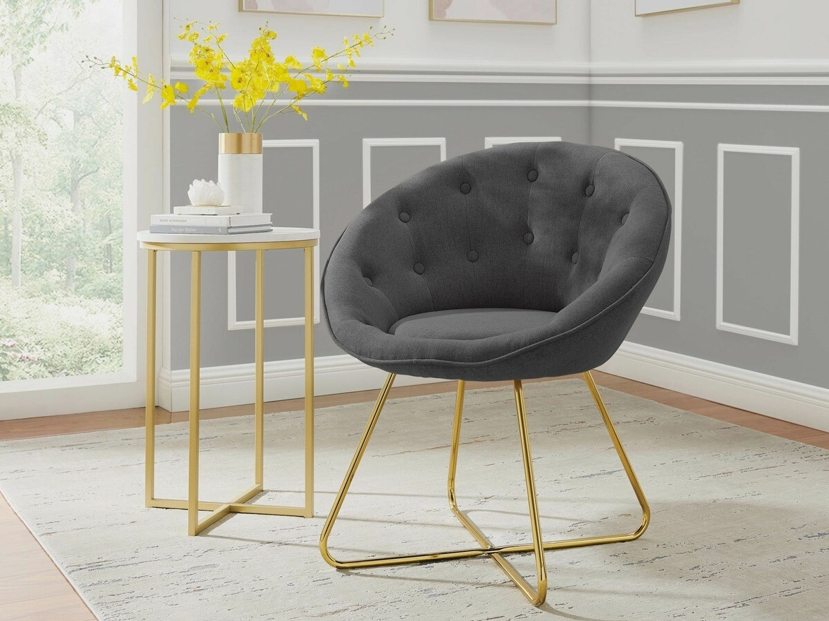 Кресло Denton 416 (Антрацит + Золотой)