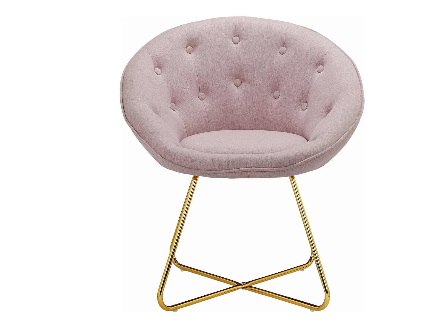 Кресло Denton 416 (Светло-розовый + Золотой)