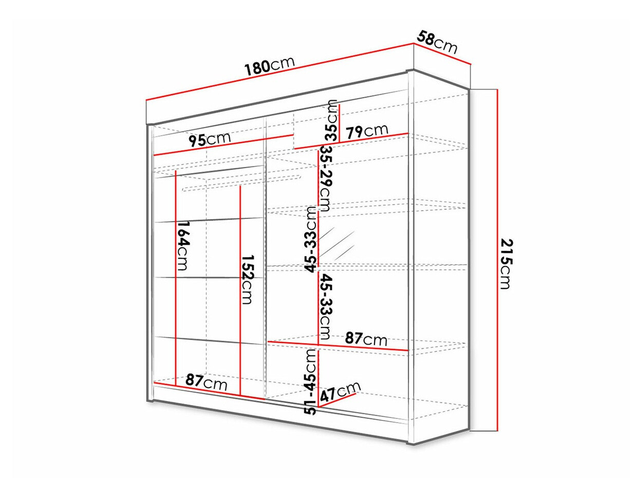 Шкаф Closico 142 (Белый + Artisan дуб)