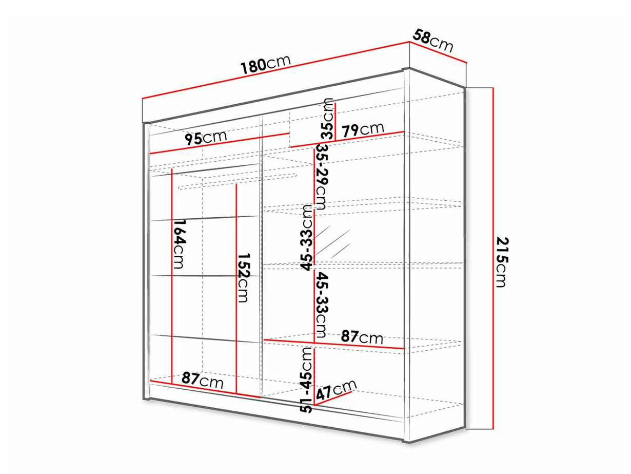 Шкаф Closico 142 (Белый + Artisan дуб)