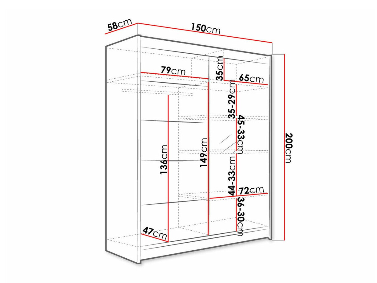 Шкаф Closico 143 (Белый + Artisan дуб)