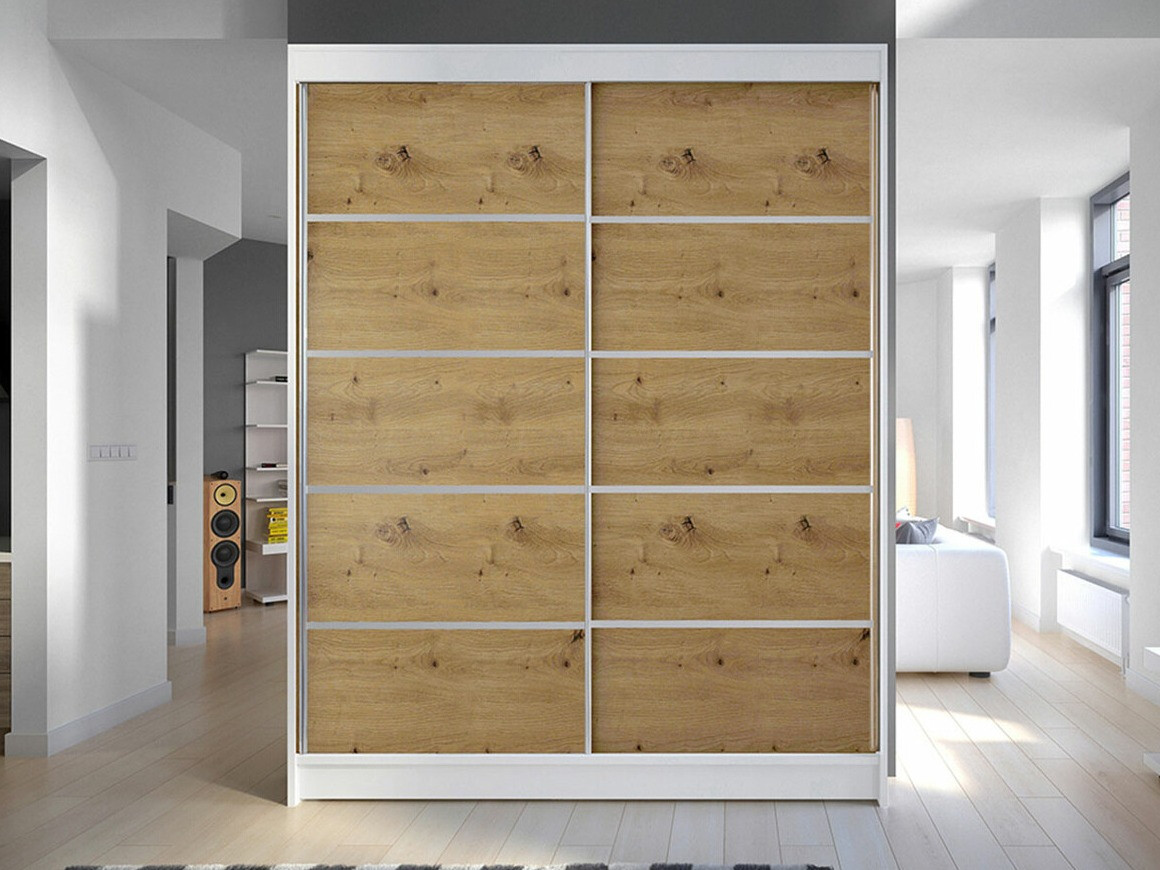 Шкаф Closico 145 (Белый + Artisan дуб)