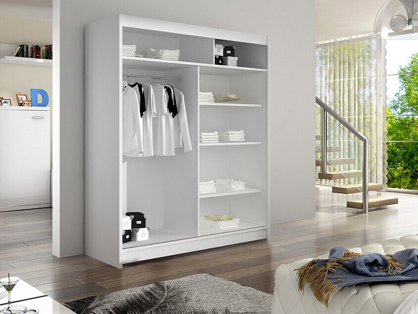 Skapis Closico 146 (Balts + Artisan ozols)