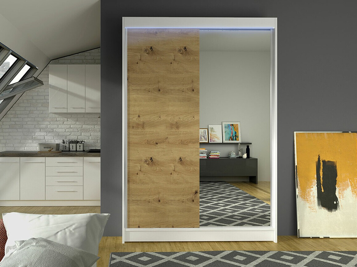 Шкаф Closico 147 (Белый + Artisan дуб)