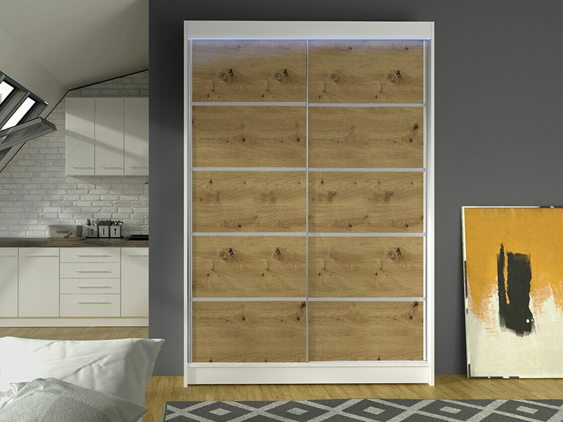 Шкаф Closico 150 (Белый + Artisan дуб)