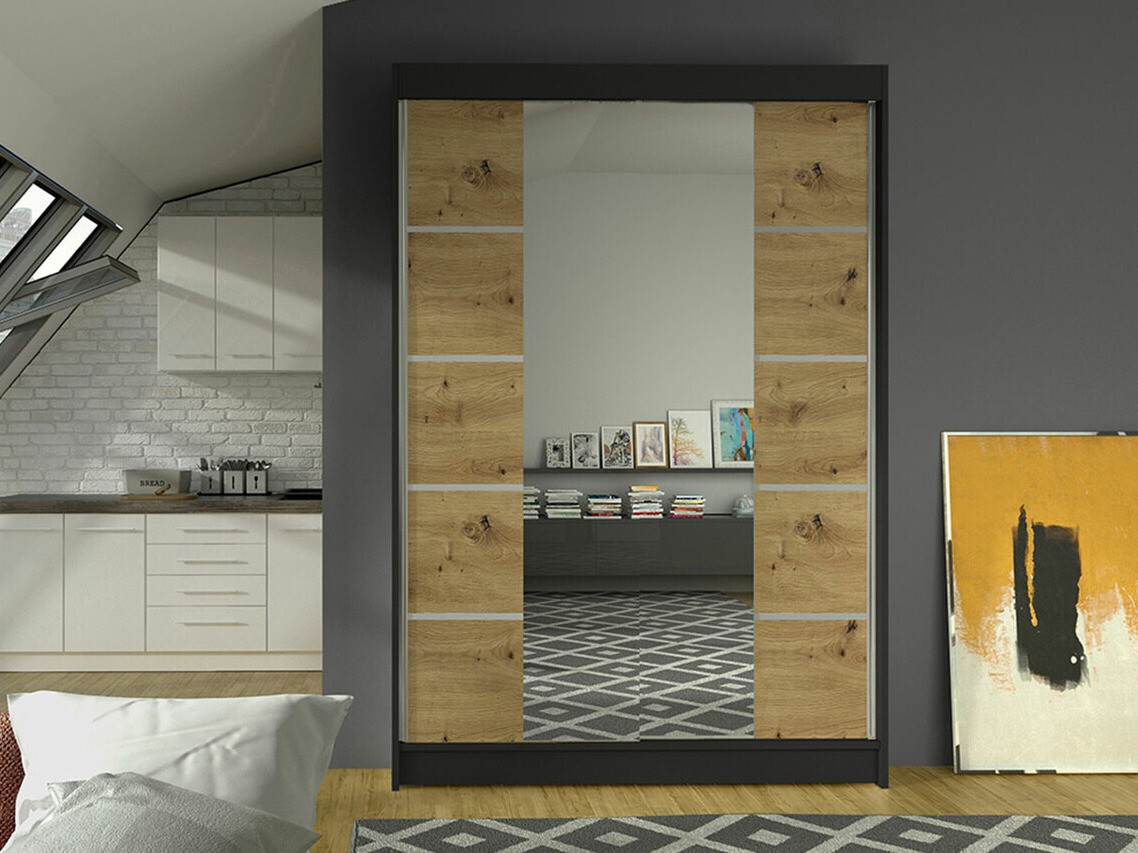 Шкаф Closico 151 (Чёрный + Artisan дуб)