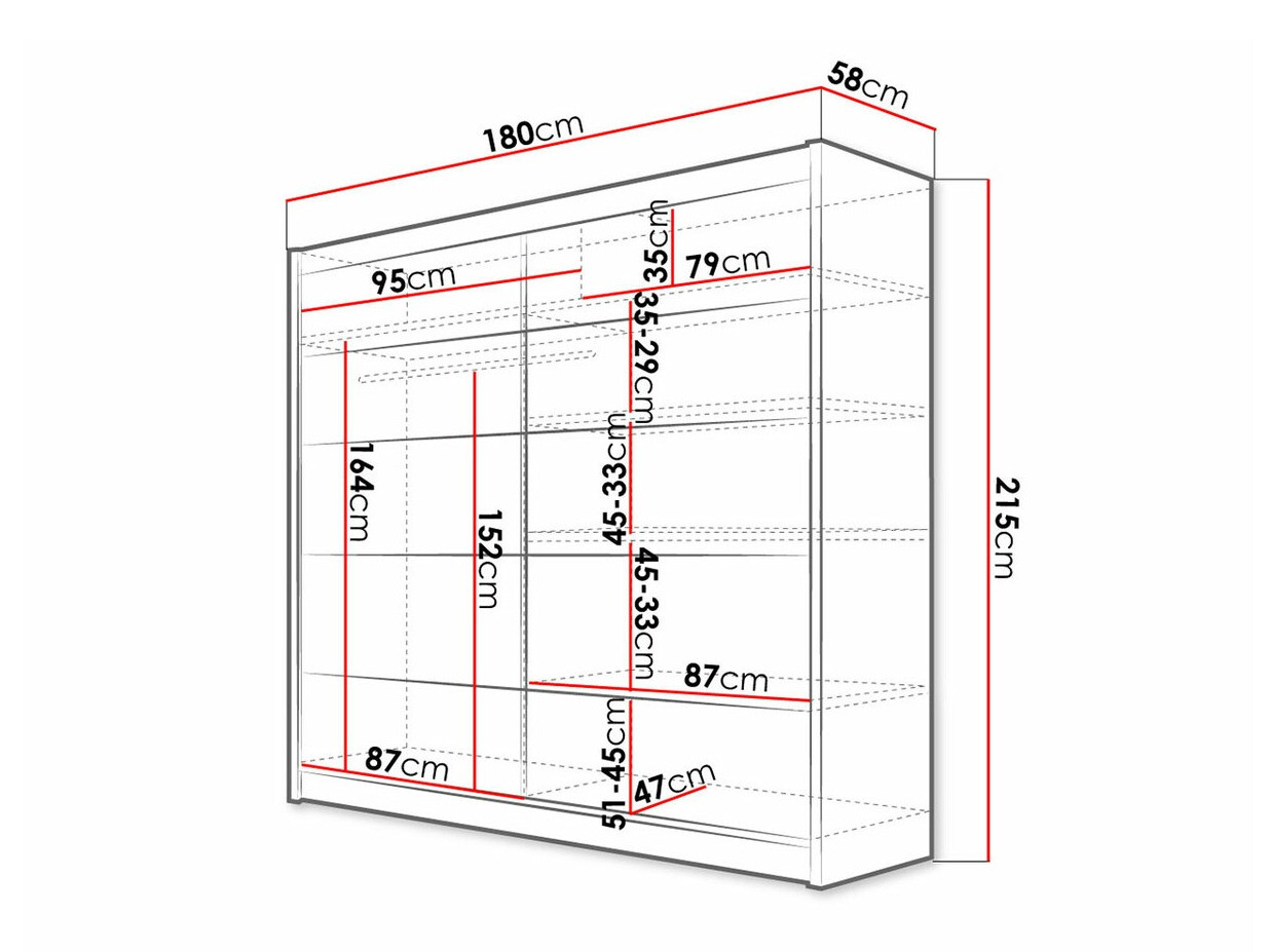 Шкаф Closico 153 (Чёрный + Artisan дуб)