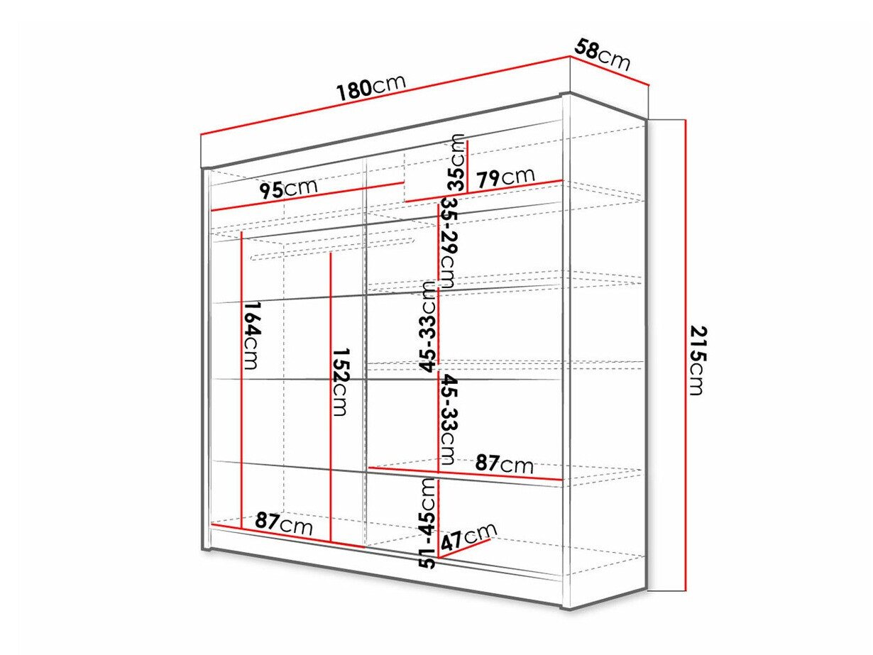 Шкаф Closico 153 (Чёрный + Artisan дуб)