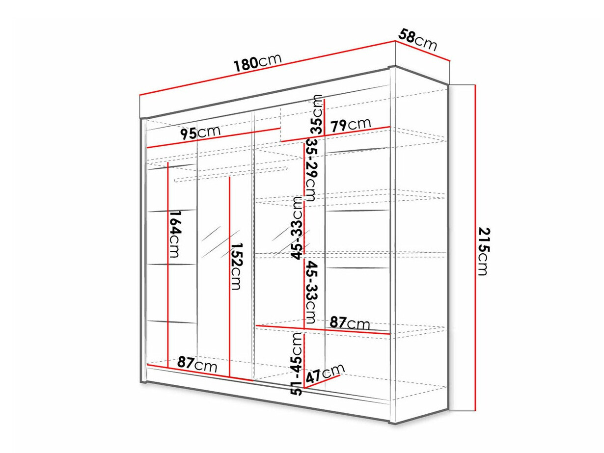 Шкаф Closico 154 (Белый + Artisan дуб)