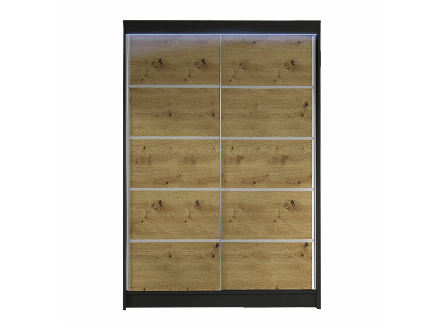 Skapis Closico 150 (Melns + Artisan ozols)