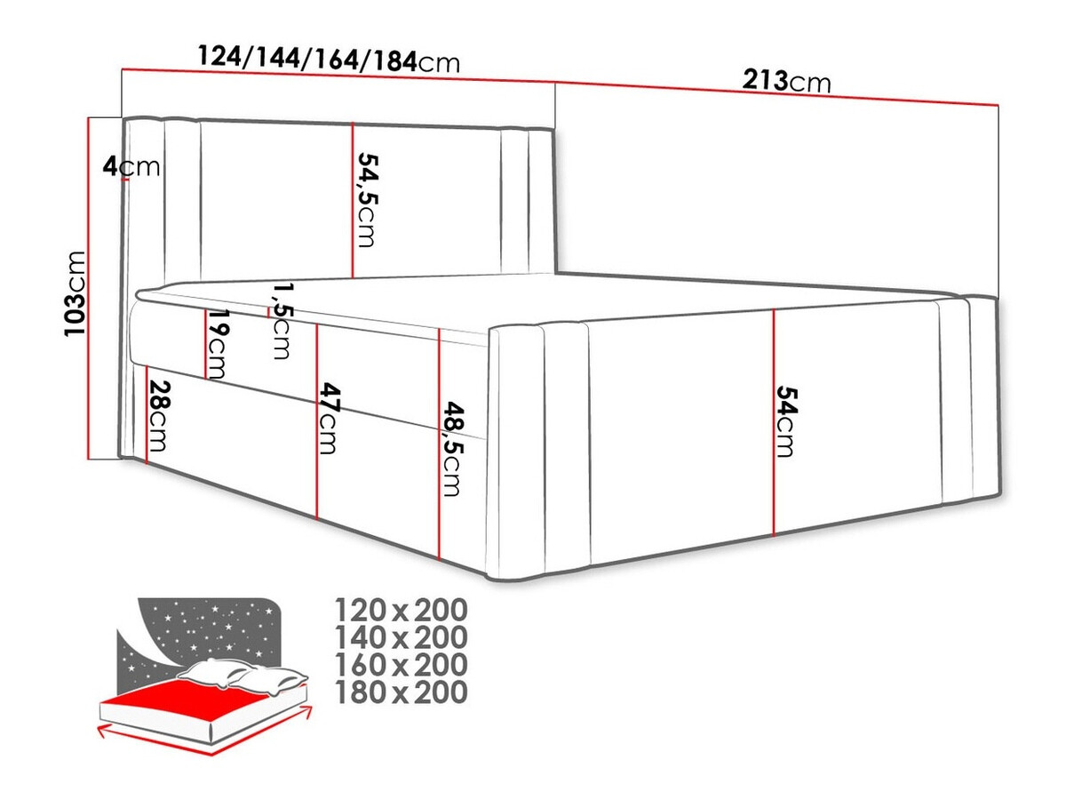 Континентальная кровать Baltimore 156 (Amor Velvet 4304)