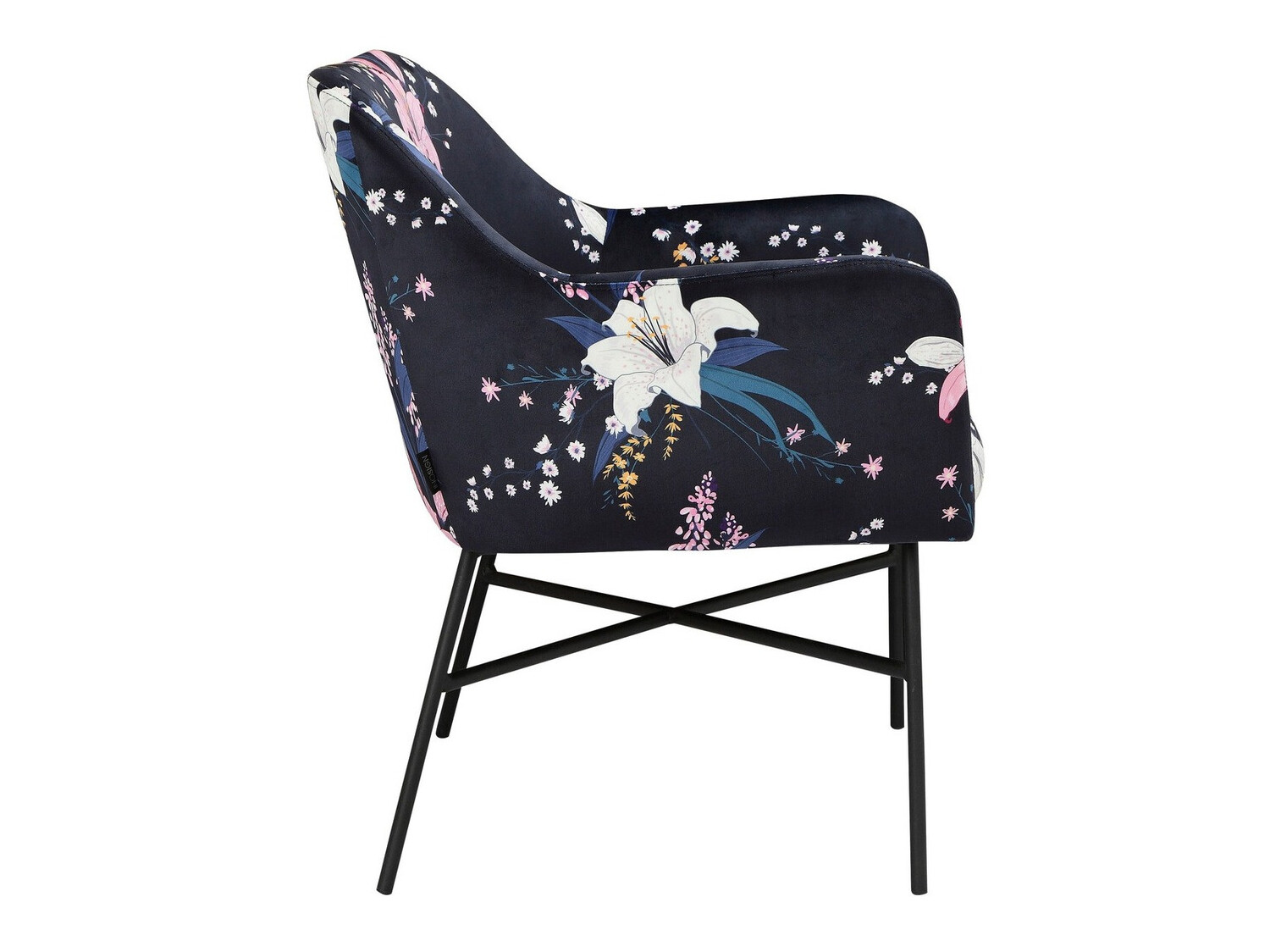 Krēsls Denton 140 (Ziedu raksts + Melns)