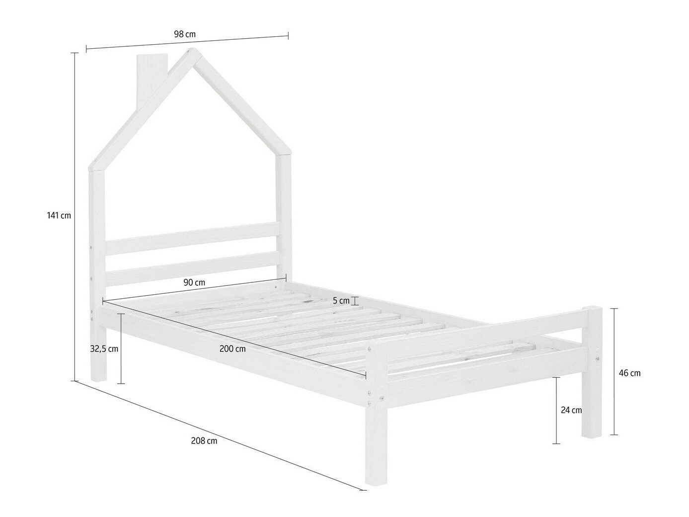 Кровать Ruvfiva 110 (Серый)