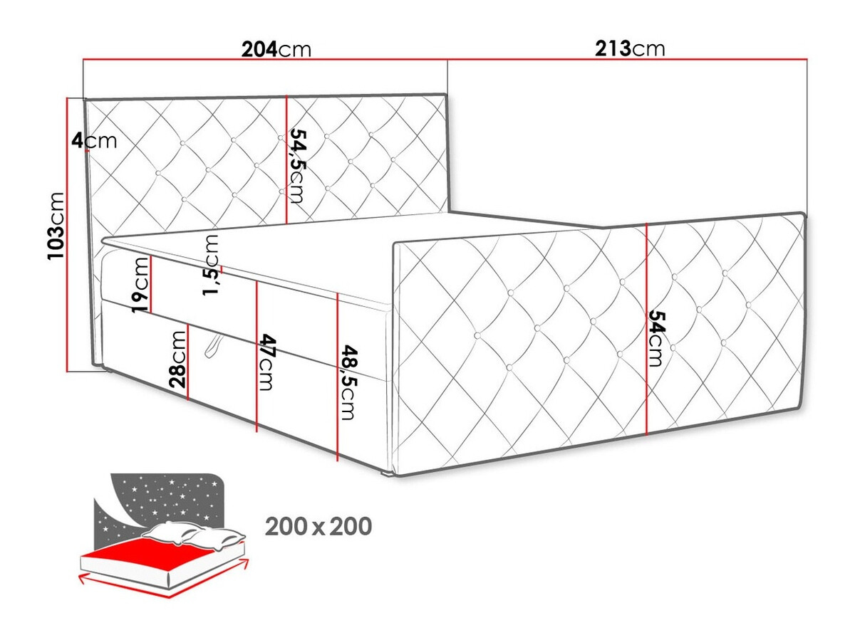 Континентальная кровать Baltimore 158 (Amor Velvet 4321)