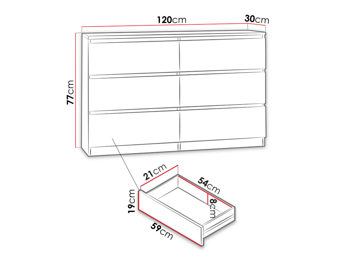Kомод Comfivo 186 (Сонома Дуб)
