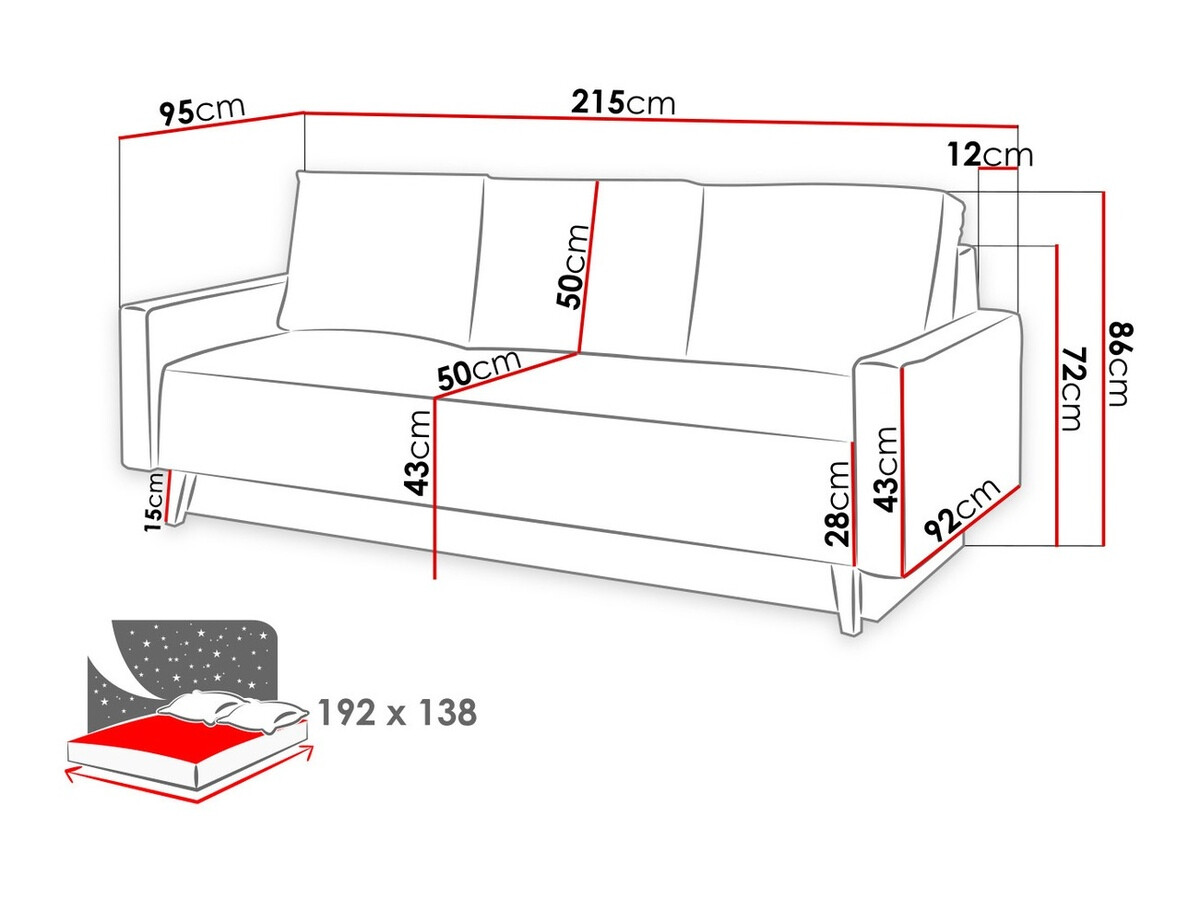 Диван-кровать Delbene 101 (Moric 06)