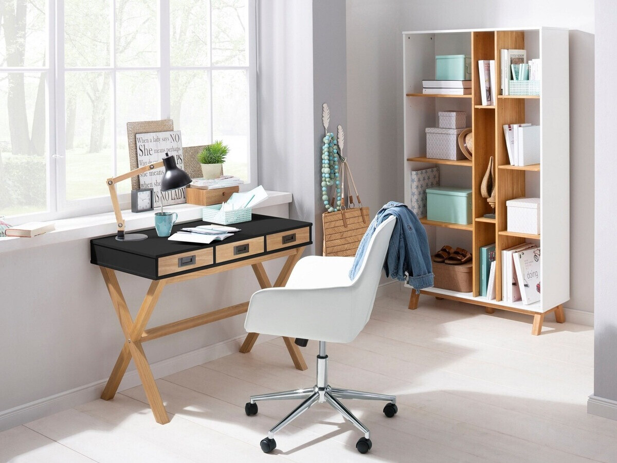 Комплект для домашнего офиса Denton 210 (Чёрный + Сосна)