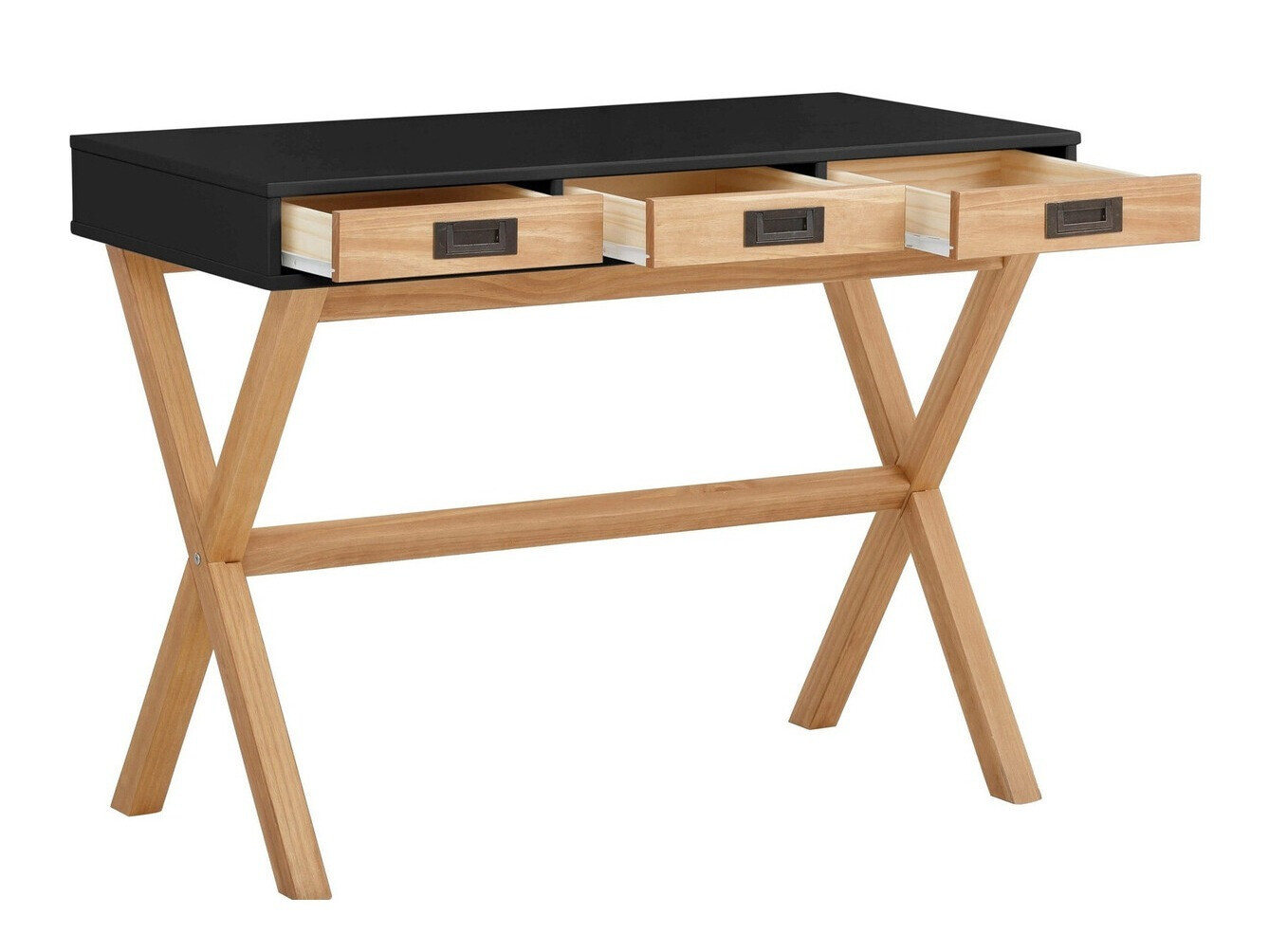 Mājas biroja komplekts Denton 210 (Melns + Priede)