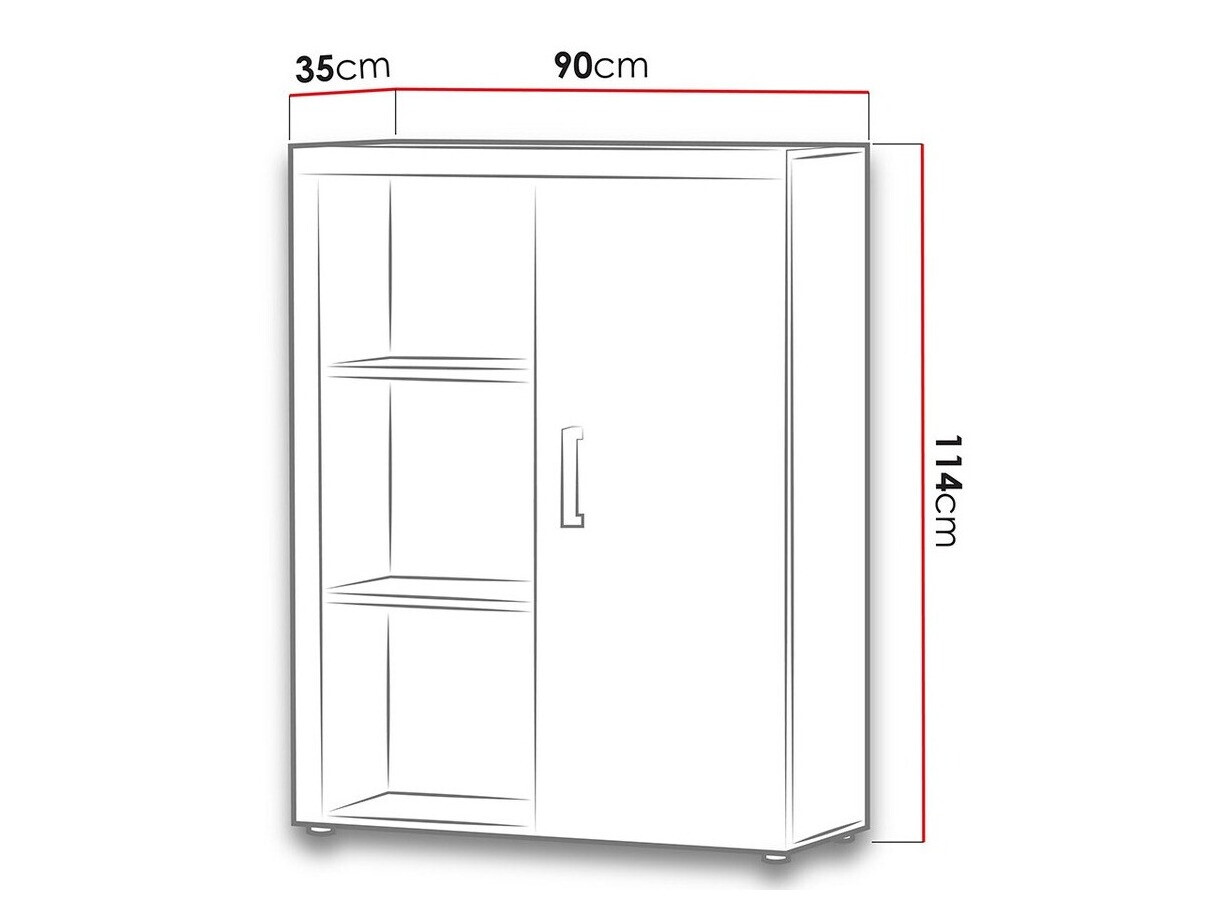 Skapis Odebeli 102 (Balts + Glancēts melns)