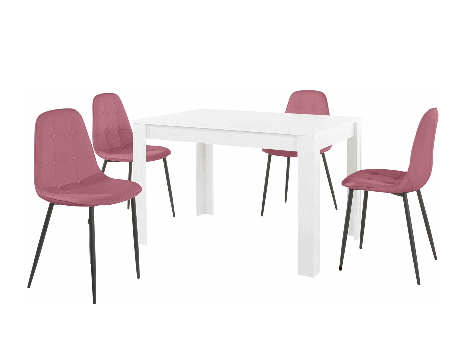 Ēdamistabas komplekts Denton 456 (Tumši rozā)