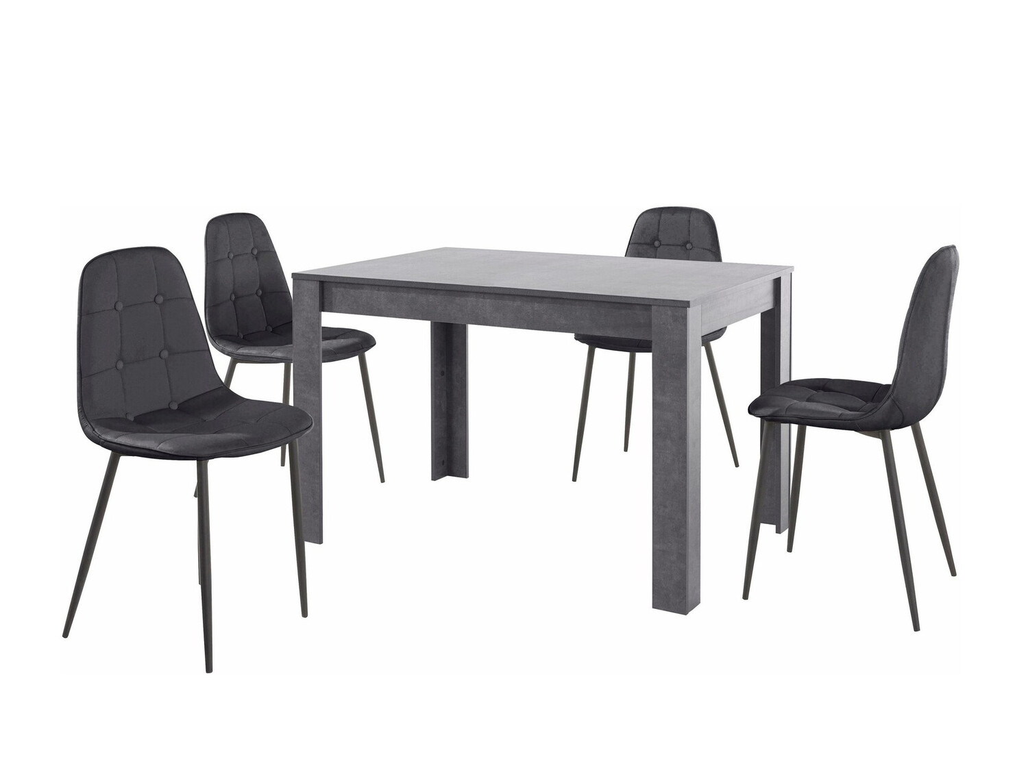 Ēdamistabas komplekts Denton 457 (Melns)