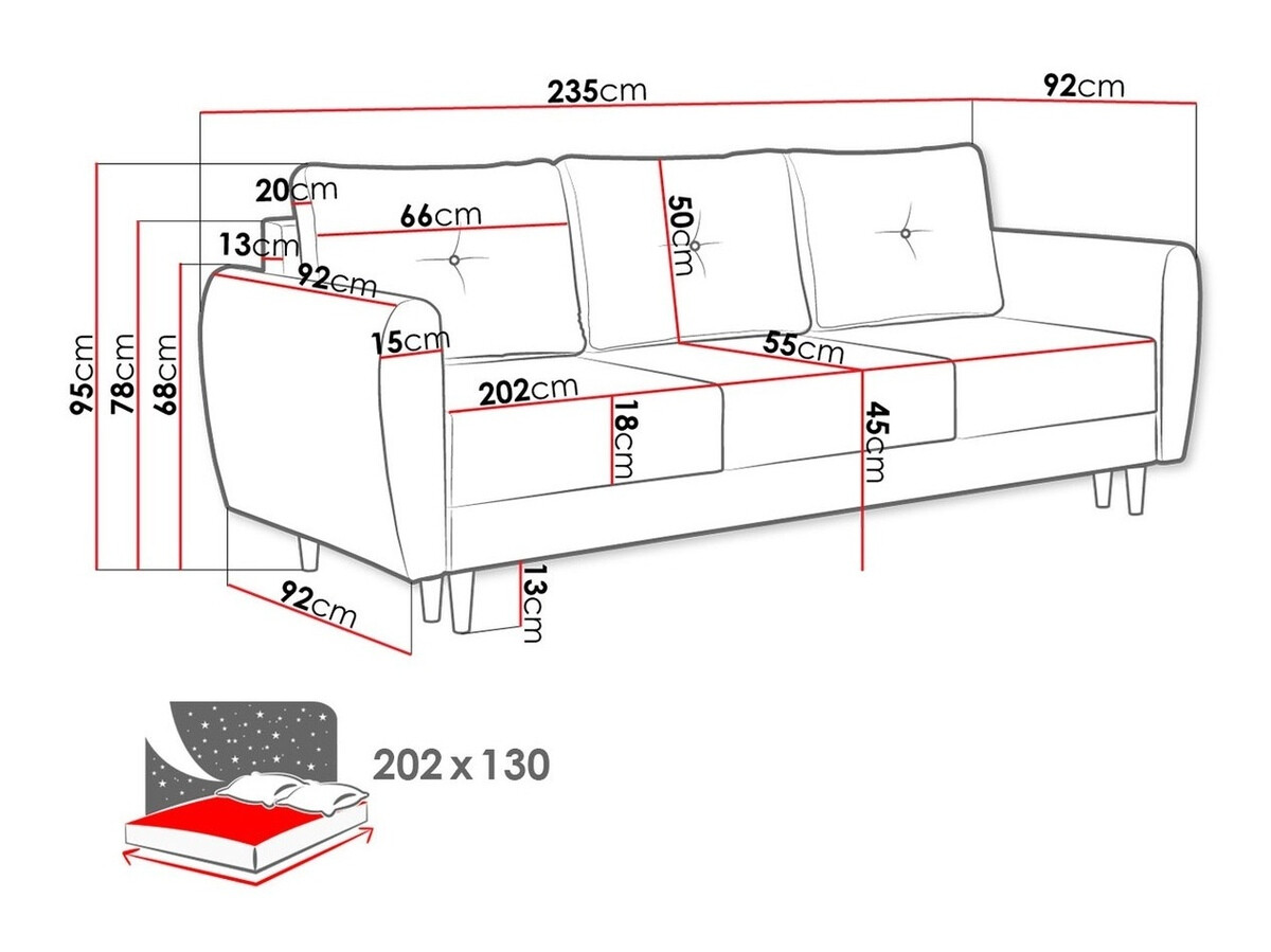 Диван-кровать Muncie 102 (Magic Velvet 2219)