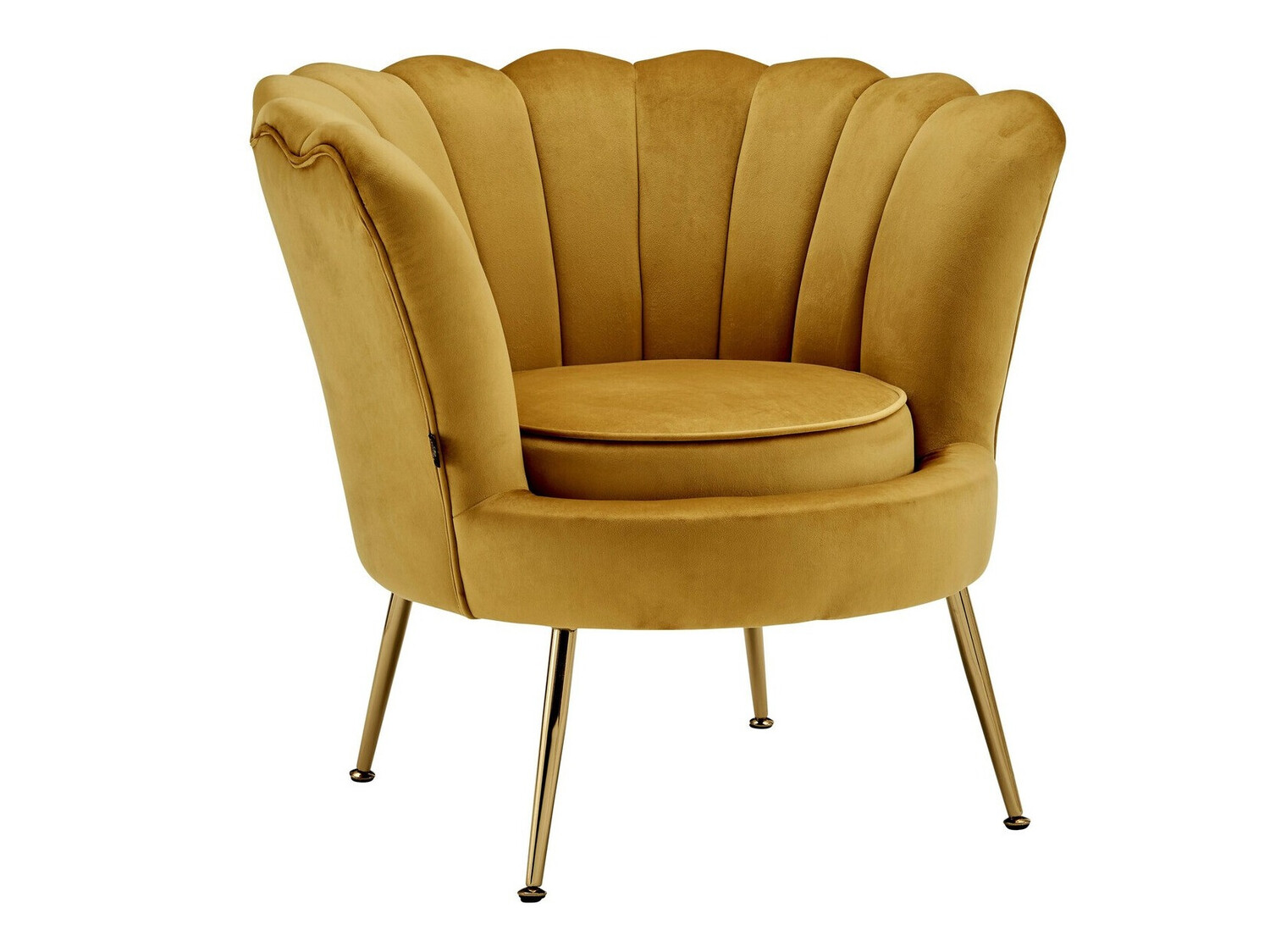 Кресло Denton 227 (Желтый + Золотой)