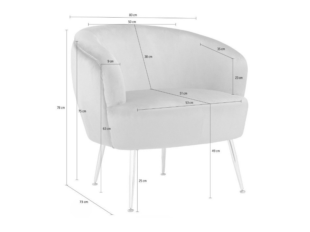 Krēsls Denton 232 (Pelēks + Zelta)