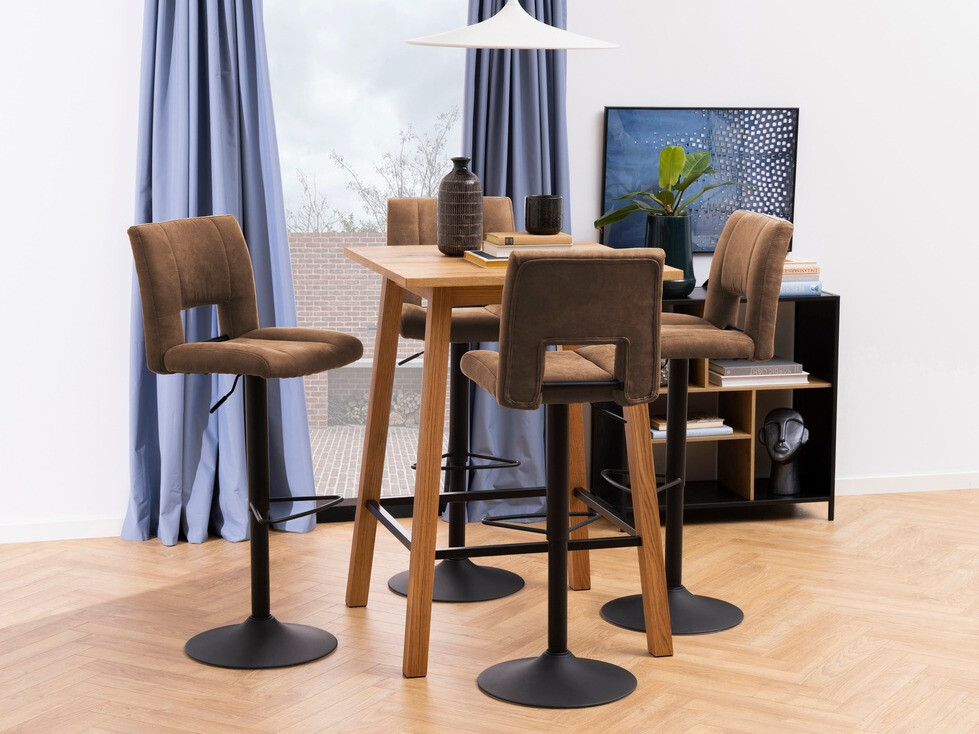 Zemais bāra krēsls Norsica 286 (Brūns)