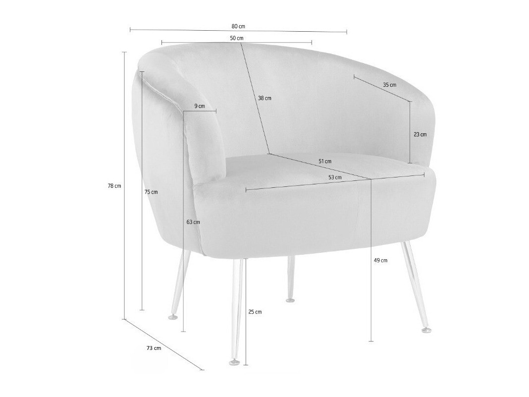 Кресло Denton 233 (Серый + Золотой)