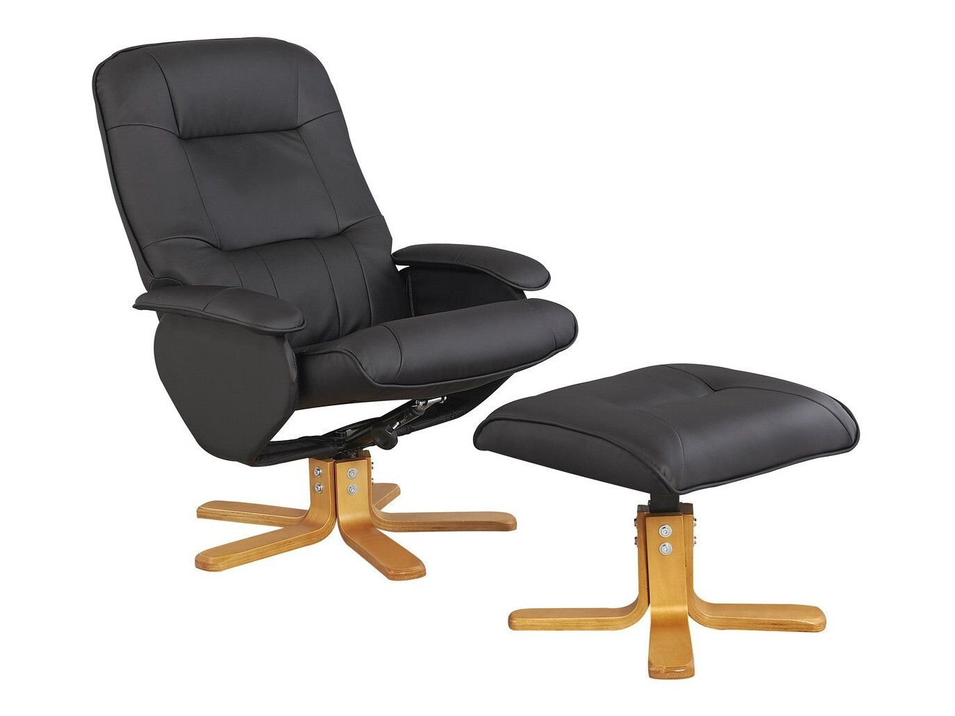 Krēsls Denton 293 (Melns + Gaišs koks)