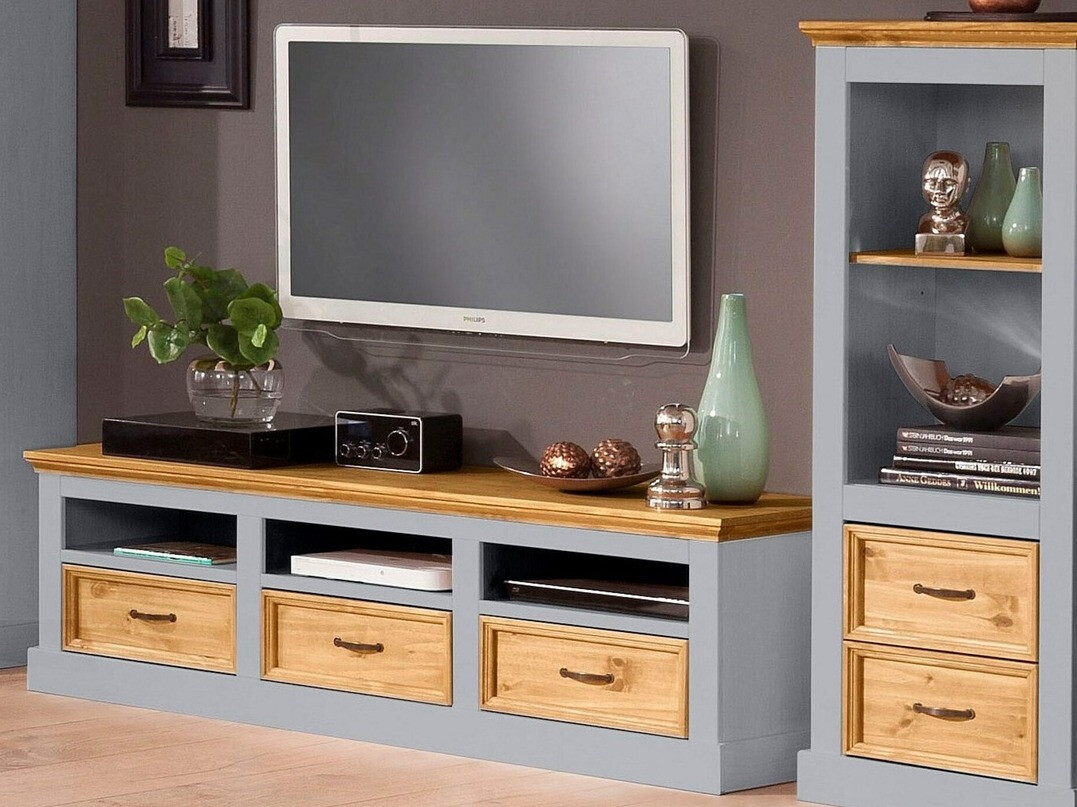 ТВ тумба Tolelio 102 (Серый + Сосна)