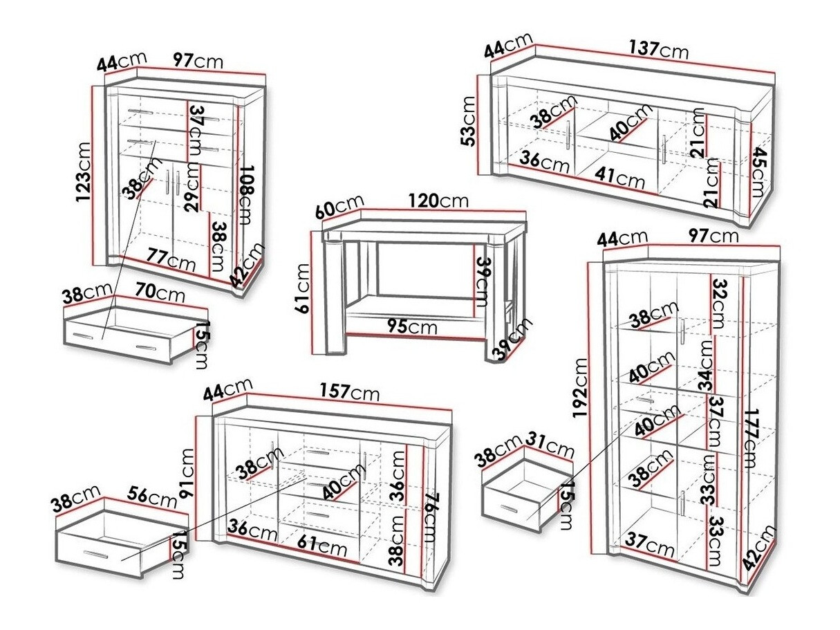 Набор для гостиной Lorelie 124 (Трюфель дуб)