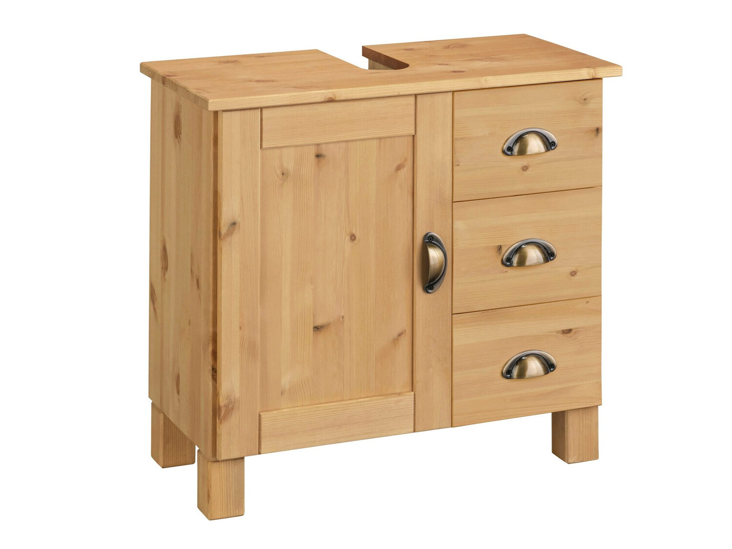 Stāvošs vannas istabas skapītis izlietnei Serelbu 101 (Priede)