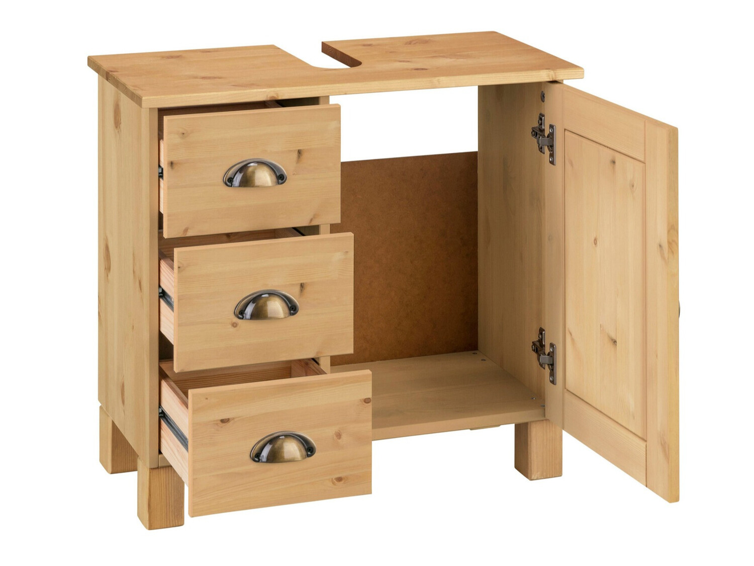 Stāvošs vannas istabas skapītis izlietnei Serelbu 101 (Priede)