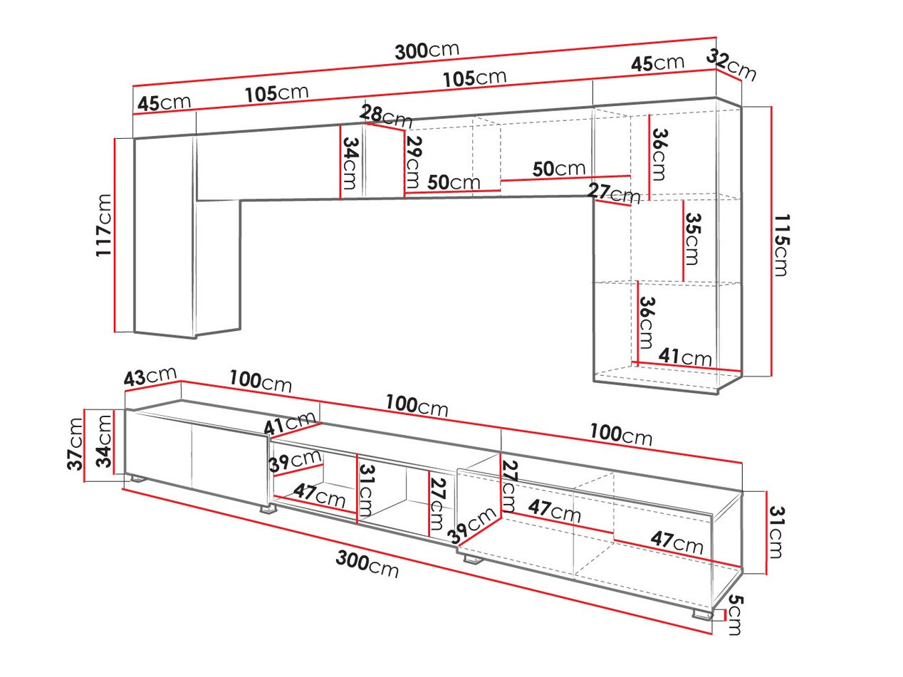 Viesistabas komplekts Tivdalu 143 (Balts + Glancēts balts + Zeltains ozols)
