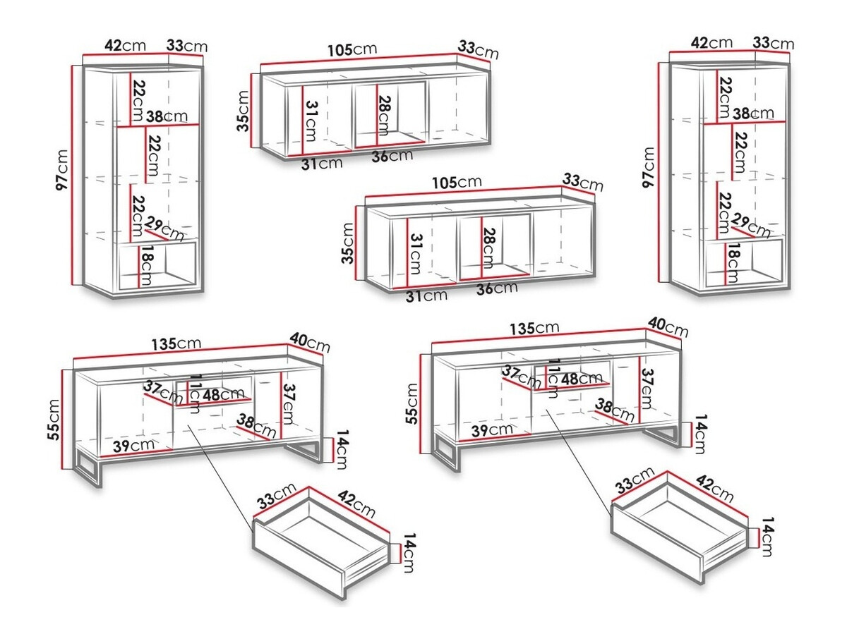 Набор для гостиной Baltesi 113 (Artisan дуб + Чёрный)