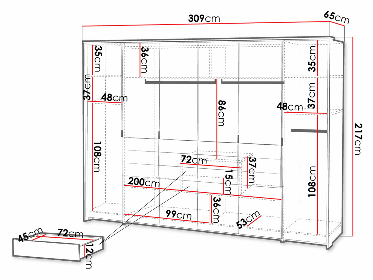 Шкаф Honolulu 152