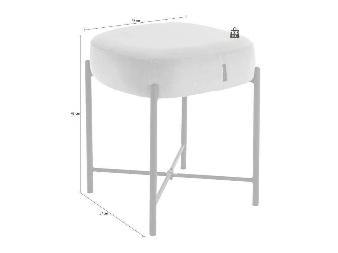 Pufs Denton 225 (Violets + Melns)