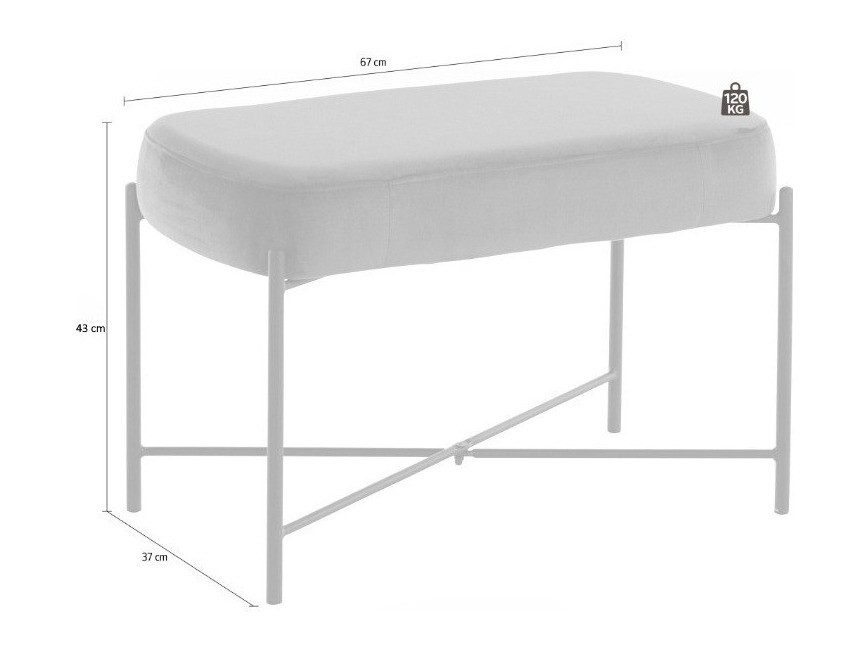 Pufs Denton 226 (Tumši rozā + Melns)