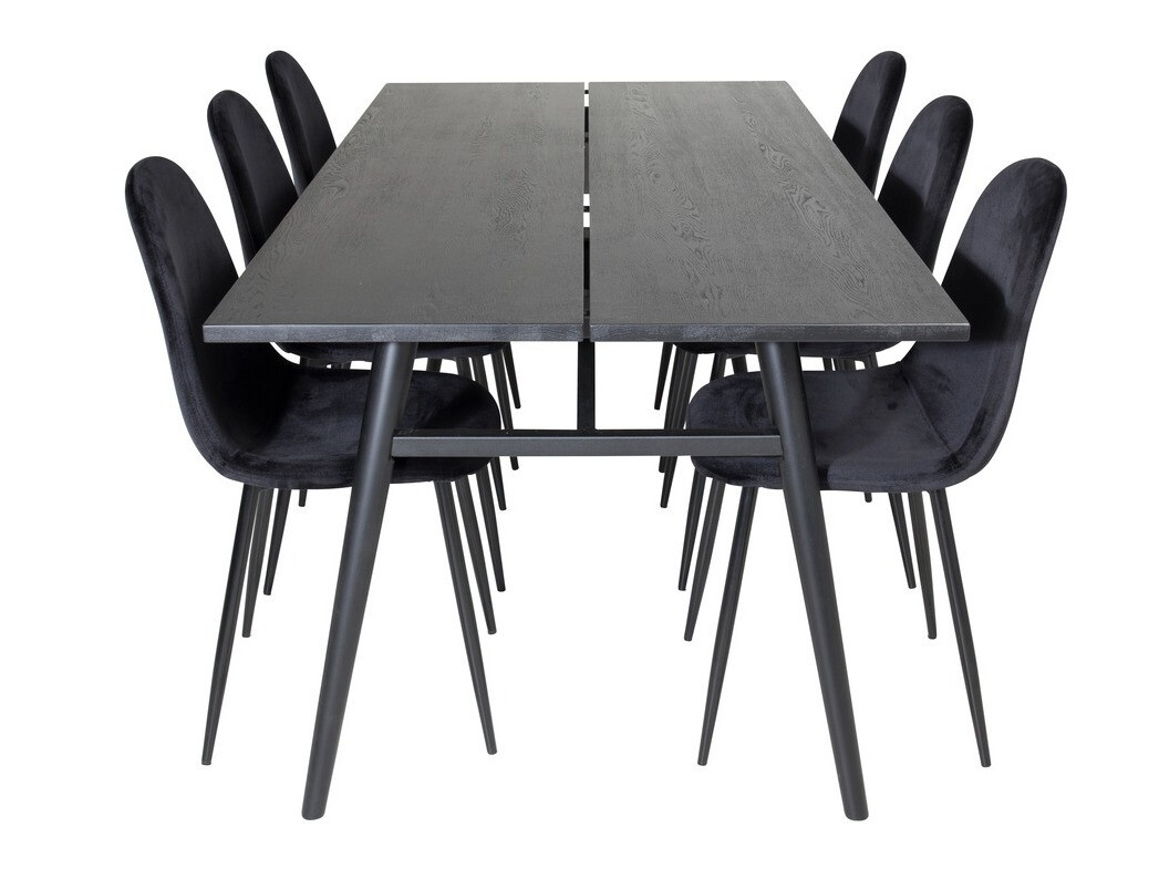 Ēdamistabas komplekts Dallas 1786 (Melns)